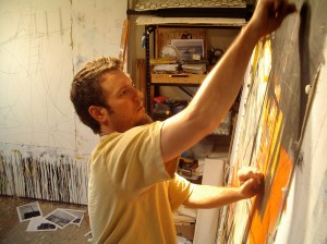Jason Craighead at work in his downtown Raleigh studio.
