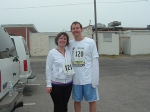 jess-and-jay-after-race-small Jessica and Jay Williams after the Lo Tide Run in Carolina Beach.