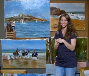 Kimberly Alvis in her studio