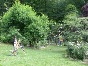 Artists in the gardens