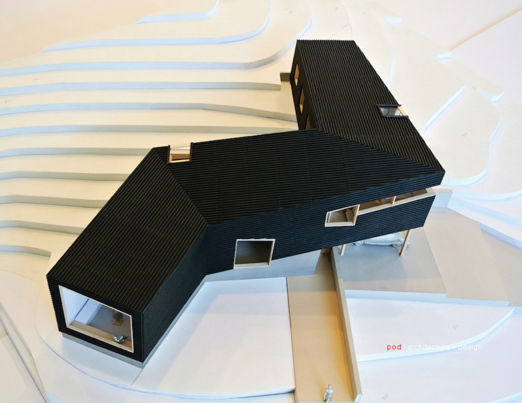 on the boards: pod architecture + design partners reveal plans for their modern house on a&nbsp;hillside